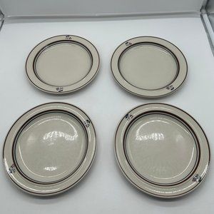 Vintage Epoch Autumn Tune 4 Salad Plate Plates Flowers Blue Pink